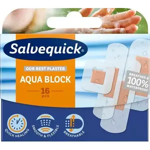 Plāksteri CEDERROTH Salvequick Aqua Block, 16 gab., ūdensizturīgas brūču pārsēji