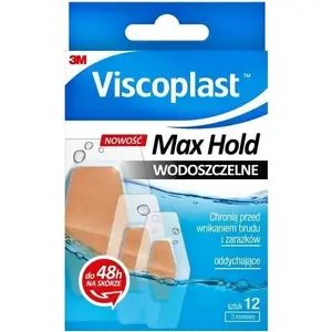 Пластыри Viscoplast Max Hold водонепроницаемые, 3 размера, коробка, 12 шт.