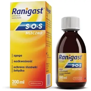 Šķidrais preparāts S.O.S. ACV RANIGAST 200 ml — gremošanas atbalstam