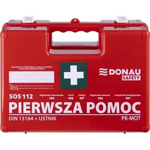 First aid kit Vera Donau Safety DIN 13164 with mouth-to-mouth shield in case