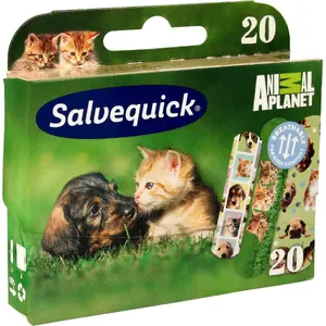 Lampu plāksteri Salvequick Animal Planet bērniem, 20 gab. — Salvequick 0651030059