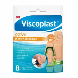 Пластыри Viscoplast Active поролоновые, 2 размера, 8 шт., в конверте — Viscoplast