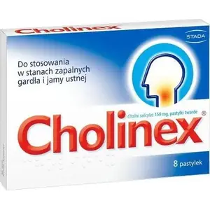 Леденцы Stada Cholinex для горла, 8 пастилок, Stada Cholinex na gardło