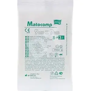 Sterile Gauze Compresses Staples 9 x 9 cm, pack of 3