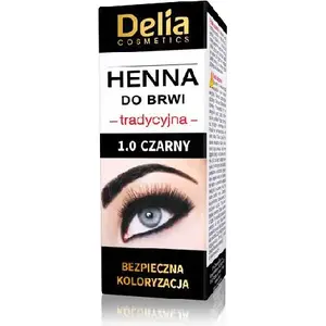 Хна для бровей Delia 1.0 Черная - оттенок 1.0 Черный, хна для окрашивания бровей