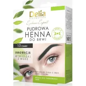 Uzacu pulverveida hennas Delia 0.1 Melna — pulverveida uzacu krāsa