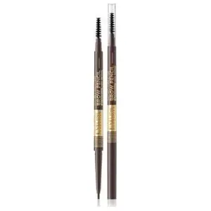 Uzacu zīmulis Eveline Micro Precise 03 Dark Brown, plāns mikro‑gals, izvelkams