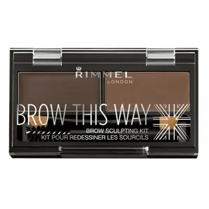 Eyebrow Sculpting Kit Rimmel Brow This Way — Powder 003 Dark Brown