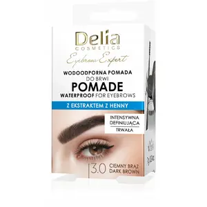 Eyebrow pomade Delia Eyebrow Expert 3.0 dark brown 7 g waterproof