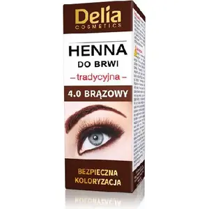Хна для бровей Delia 4.0 Коричневая — Delia краска для бровей