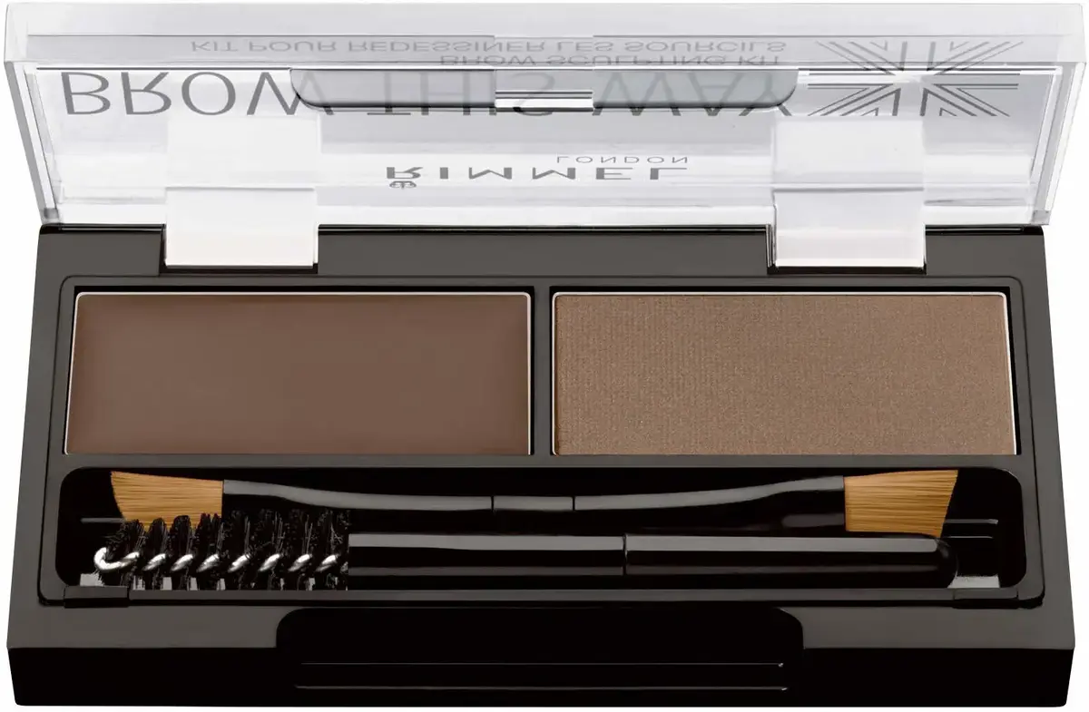 Rimmel Brow This Way 002 Medium Brown — помада для бровей Photo 2