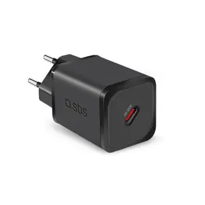 Indoor AC Fast Charger SBS Mobile TETRGAN1C45W with 1x USB-C, 100–240V, Power Protection, Black