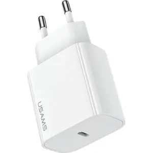 Power adapter usams US-CC226 1×USB‑C PD 20W fast charging head, white