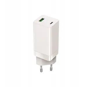 Strāvas adapteris Setty GAN PD+QC 65W USB + USB-C LSI-02 balts