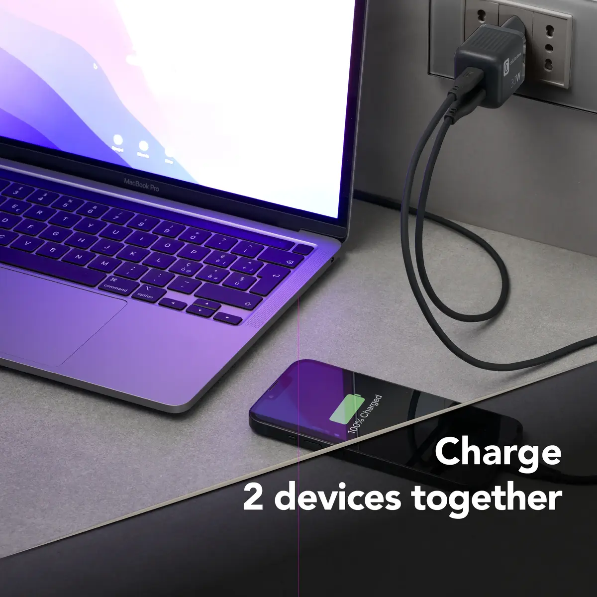 Sourcing 30W ultra-compact mains charger 2 ports Photo 3