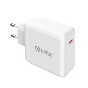 Mobile device charger Celly TC1C65WGANWH — 65W USB-C indoor AC, universal, white