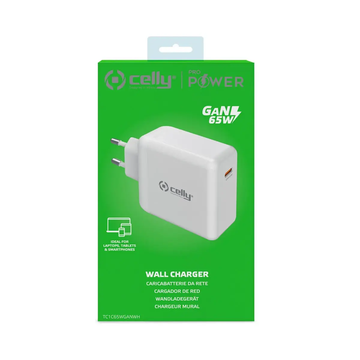 Celly TC1C65WGANWH 65W USB-C lādētājs Photo 3