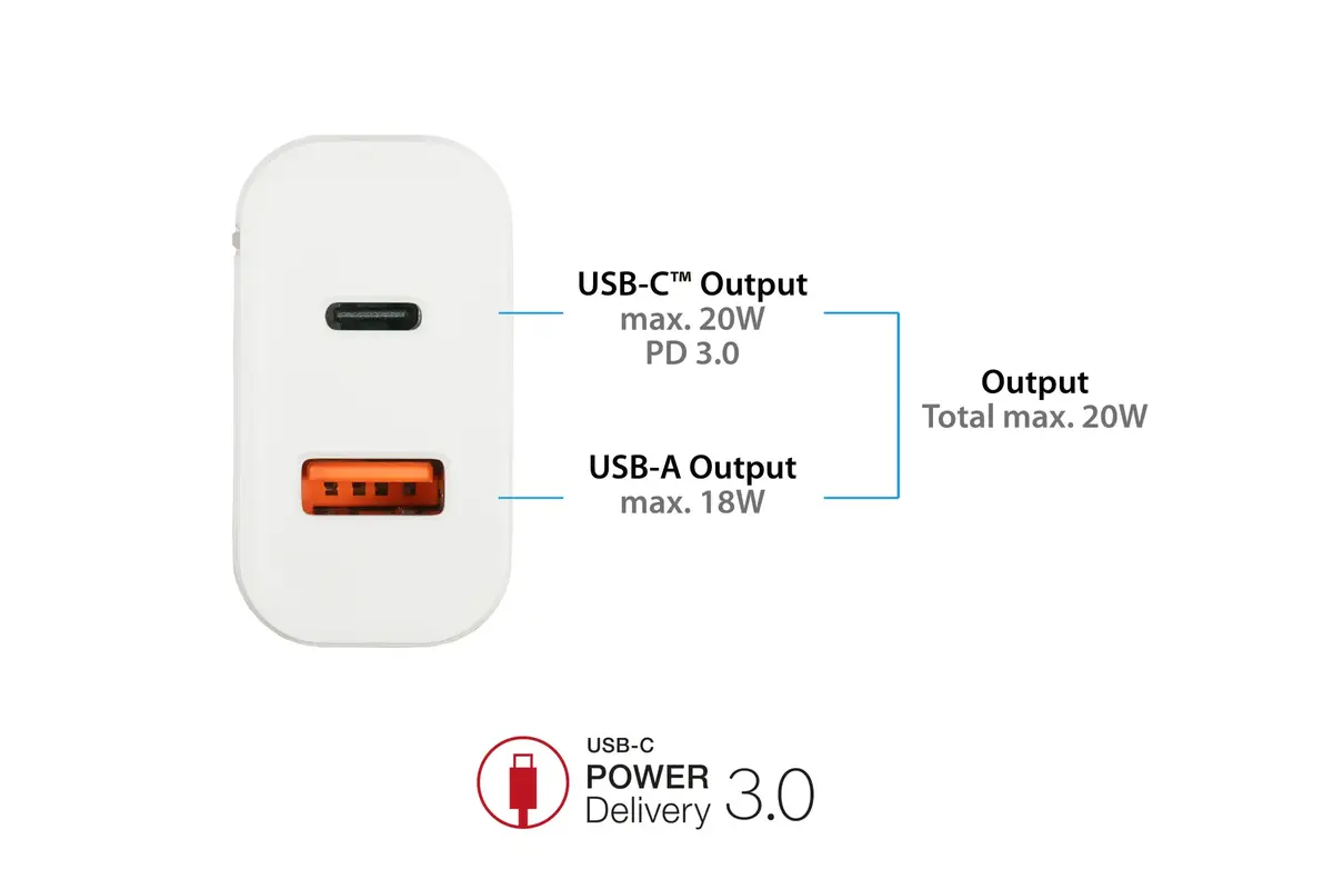 Alcasa PCA-W003W AC lādētājs — USB-C 20 W Photo 4