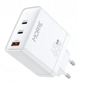 Charger Tiross M303 65W USB / USB-C white — 65W power delivery, USB-A and USB-C ports