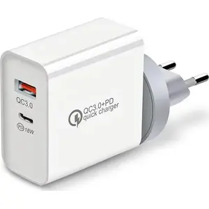 Power adapter MONTIS MT008 with 1x USB-A and 1x USB-C, 3 A output