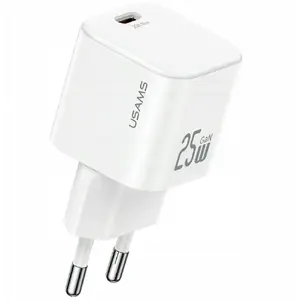 Сетевой блок питания usams JC Series CC289 25W GaN мини-зарядное USB-C белое