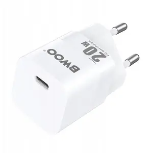 Sienas lādētājs CANYON CDA155 PD — 1x USB‑C 20W (1A) balts