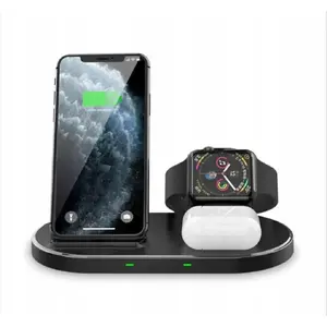 Wireless Charger Setty LK-01 3-in-1 (inductive) black - multi-device charging pad
