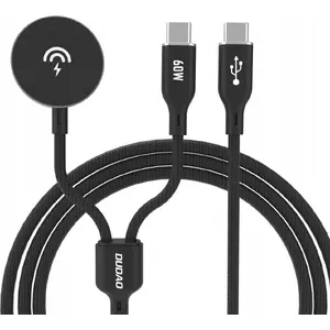 Зарядное устройство Dudao A12MaxC PD60W 2 в 1 для Apple Watch и USB-C, черное