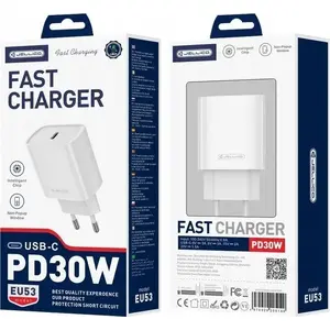 Сетевое зарядное устройство Jellico JELLICO EU53 PD 30W 1×USB-C белое