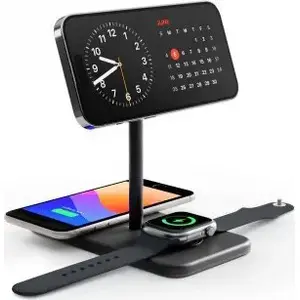 Wireless Charger 3-in-1 TwelveSouth HiRise 3 Deluxe MagSafe 15W — tabletop charging stand for iPhone, AirPods, Apple Watch