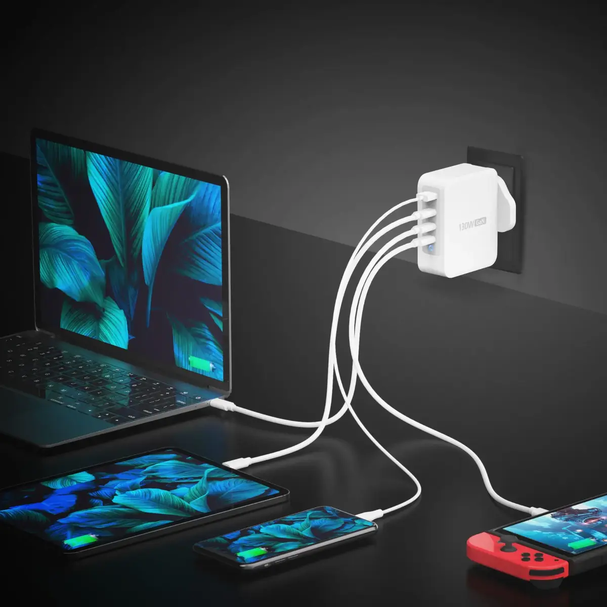 Triton 130W GaN USB-C 4-Port Charger JUP43130F-FN Photo 5