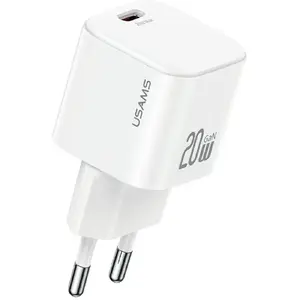 Сетевое зарядное устройство usams JO Series CC260 20W USB‑C с кабелем USB‑C—Lightning 1 м, белое