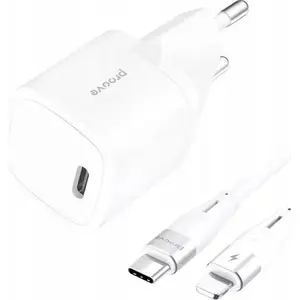 Tīkla lādētājs CANYON SB9451 20W USB-C PD3.0 ar Lightning kabeli (silikona) 230V
