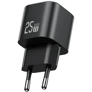 USB-C GaN 25W Mini Fast Charger usams JC Series CC289 — compact 25W USB-C wall charger, black