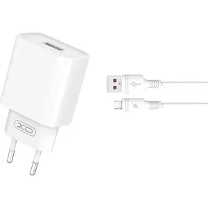 Wall Charger No name CE02D QC 3.0 18W 1x USB White with Micro-USB Cable