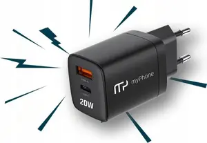 Charger MYPHONE Swiftcharge Duo — wall power adapter for portable devices, model AKGAOLADMYP00001