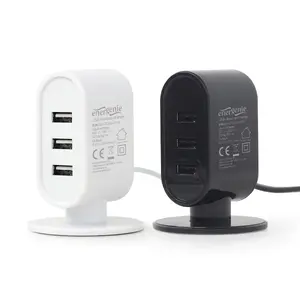Mobile device charger ANSMANN EG-U3C3A-01-MX — AC indoor USB 3 ports, 5 V 3.1 A, 1.4 m cable, black/white