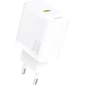 Wall charger Dudao 30W PD GaN USB-C fast charging, white