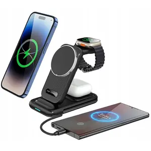 Беспроводное зарядное устройство 4 в 1 15W Bounn V21 – платформа для зарядки телефона, наушников и умных часов