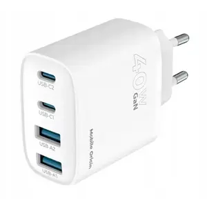 Power adapter MOBILE ORIGIN PW22 40W GaN wall charger — 2× USB-C, 2× USB-A