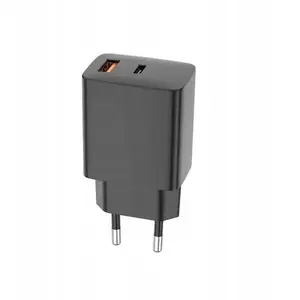 Alogy tīkla lādētājs USB-A + USB-C 30W PD/QC ar 1 m USB-C kabeli (melns)