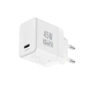 Crong 45W One-Port GaN USB-C Charger with PPS — Ultra-Compact Indoor AC Charger, White