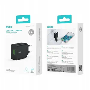 Power adapter BWOO CDA249 USB 2.4A black – mains charger for portable devices