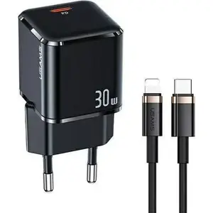 usams T45 USB‑C lādētājs 1x USB‑C 3 A — kompakts ceļojumu barošanas adapters