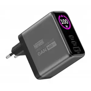 Tīkla lādētājs GaN 100 W USB-C/TFT, No name NL5013, EU kontakts