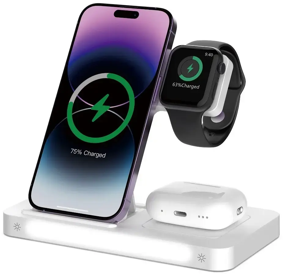 Bezkontaktu lādētājs Devia Smart 3‑1 15W