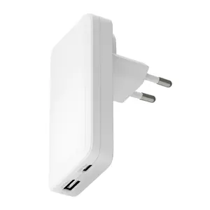 d bramante Pro EU/US Slim Charger — USB-C 65W + USB-A 30W, Indoor, AC, White