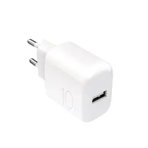 Sienas lādētājs PURO DAILY 1 USB-A 10W — iekšējai lietošanai, AC, 1x USB-A, balts