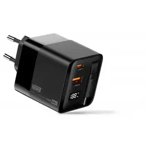 No name GaN 65 W sienas lādētājs ar USB-C un LCD NL4665 (ES kontakts)