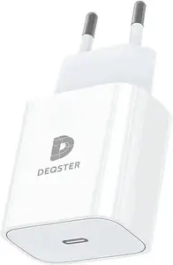 DEQSTER 30W USB-C lādētājs ar EU spraudni, 30 vati, balts